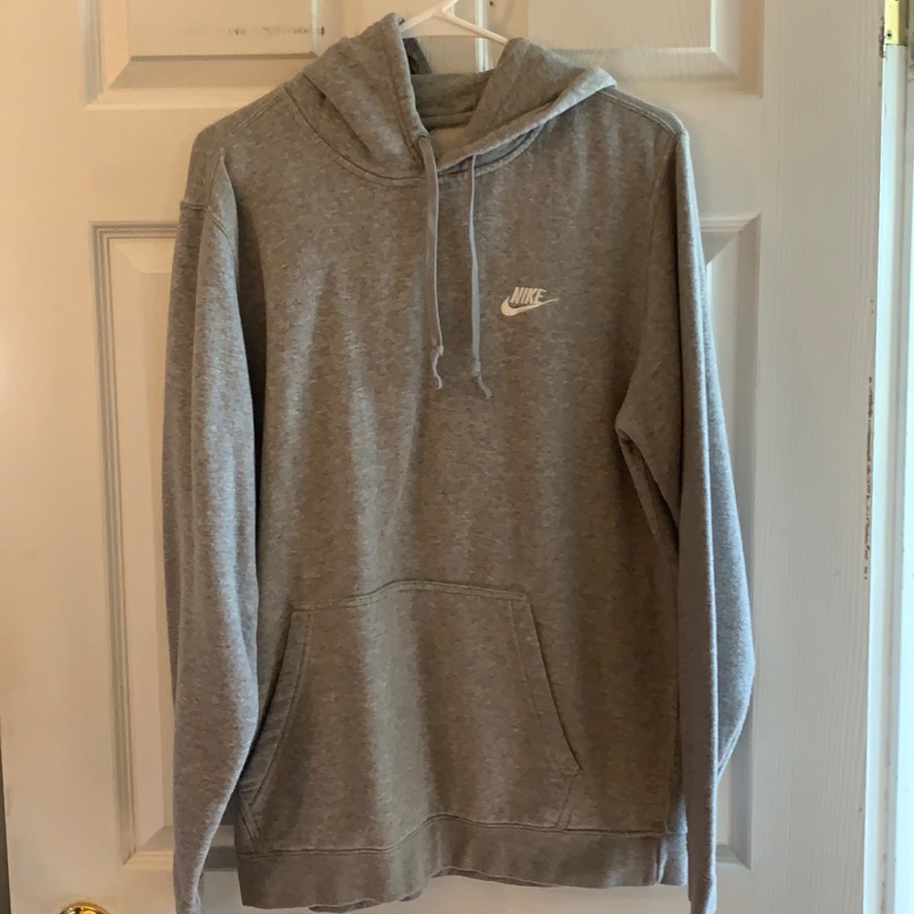 Lg Nike gray Hoodie sweatshirt good condition